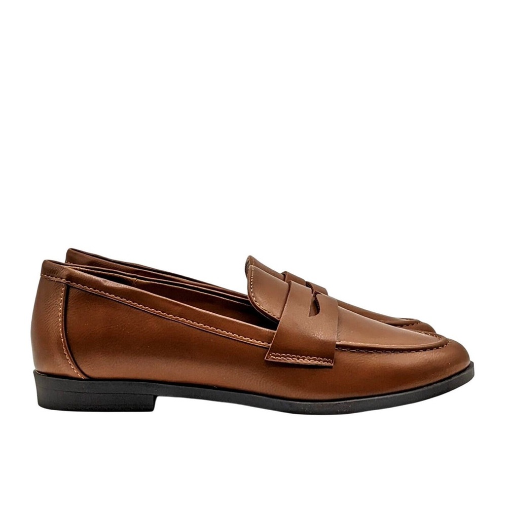 Kensie Tan Leather Loafers for Women - Picture 4 of 6